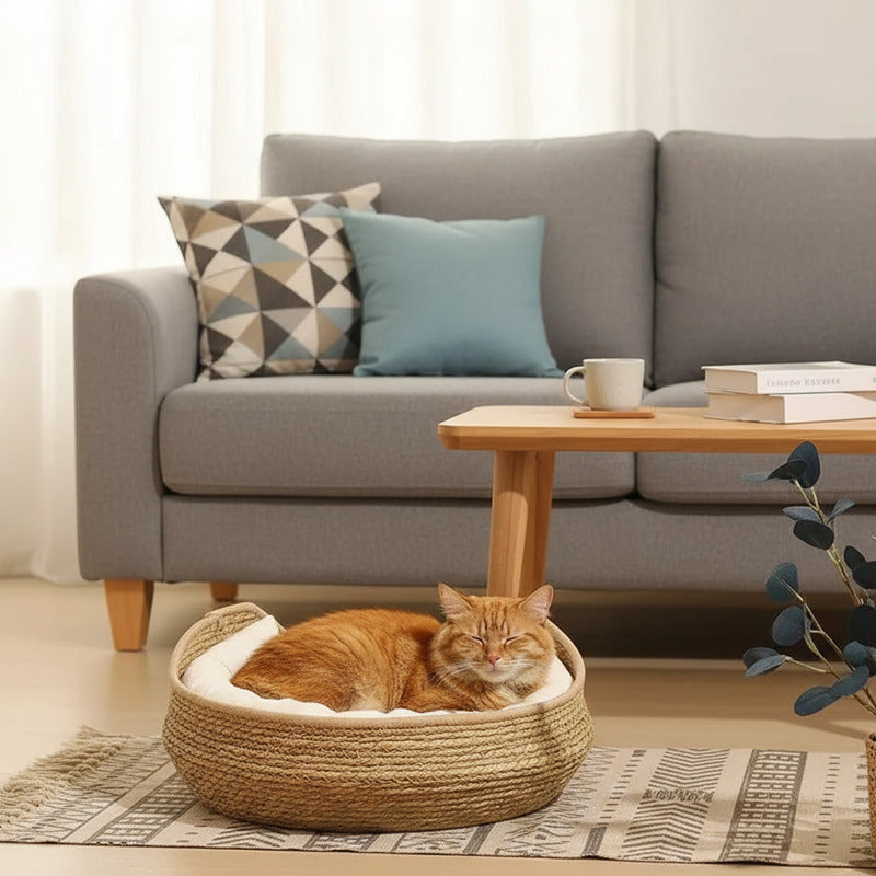 Panier chat osier monchatpanin beau salon