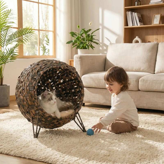 panier en rotin pour chat monchatrontin bonheur de tous