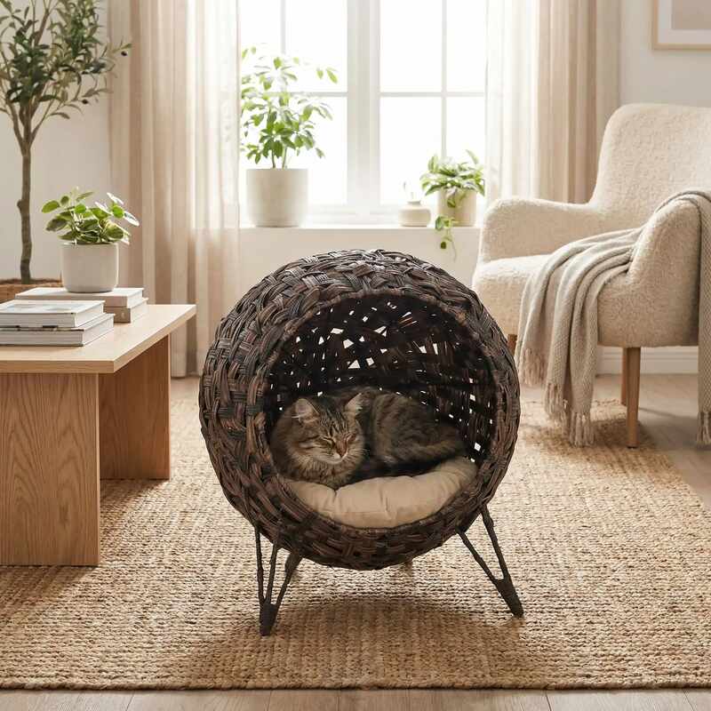 panier en rotin pour chat monchatrontin transforme siestes