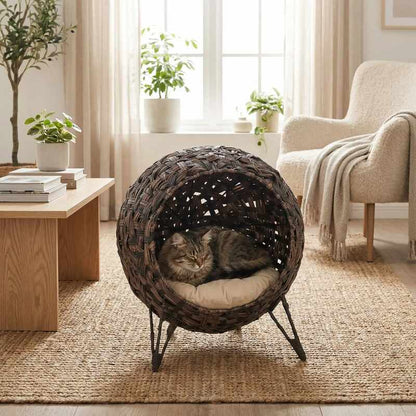 panier en rotin pour chat monchatrontin transforme siestes