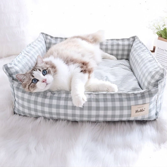 panier pour chat allongé vert irrésistible