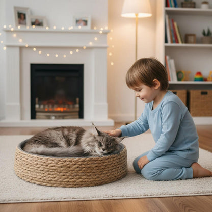 Panier pour chat en osier MonOsierDouillet bien-être