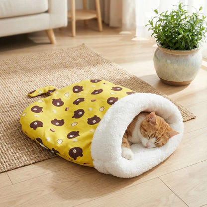 panier pour chat monchatcocondouillet jaune