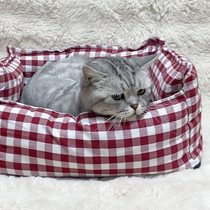 panier pour chat rouge
