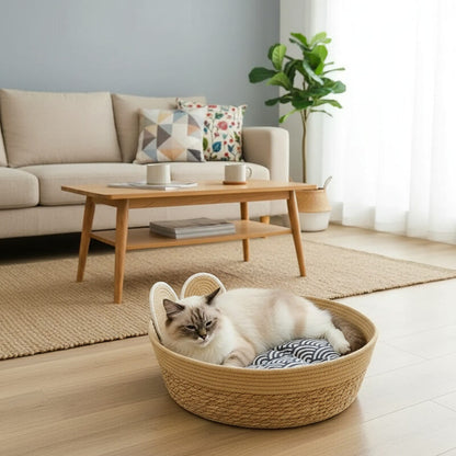 salon panier osier chat MonChatCoconier