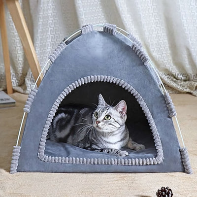 tente pour chat monchattenty gris M chat intérieur