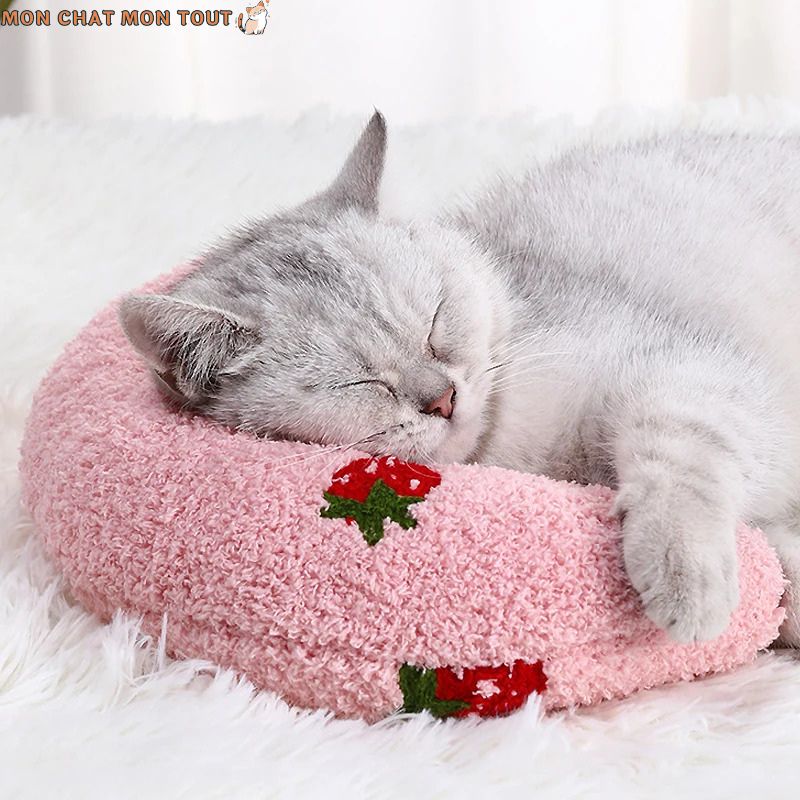 Coussin-chat-soutien-du-cou-rose