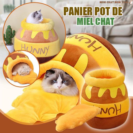 Panier chat Pot de Miel | BeeLit™ - Mon chat mon tout